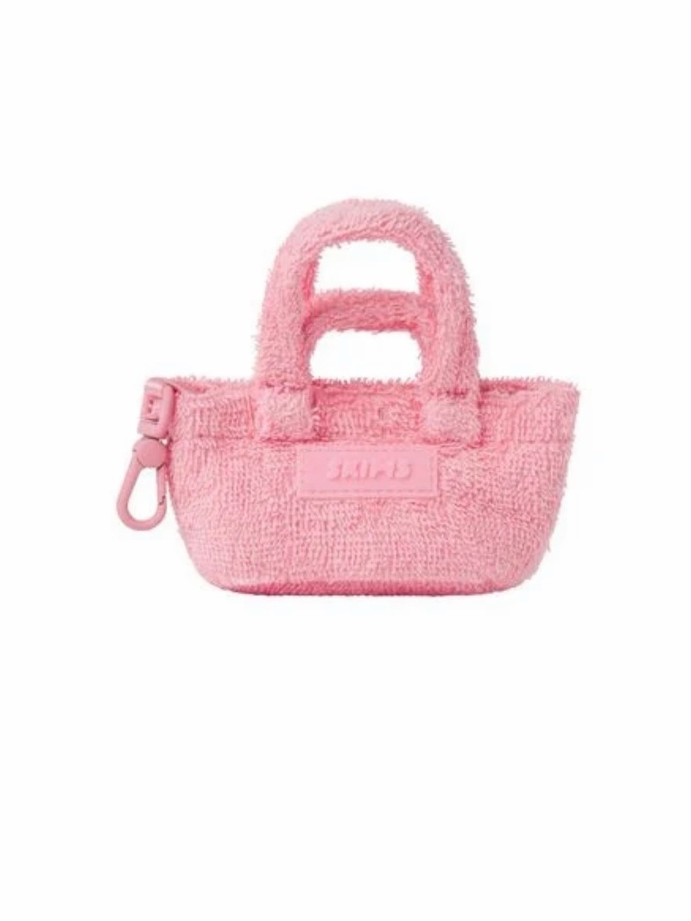 SKIMS Pink Fuzzy Mini Tote Bag